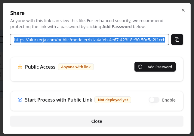 File Sharing Modal