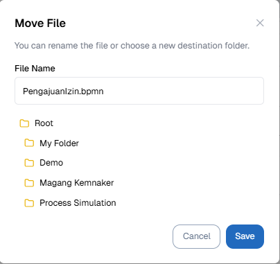 Modal Move File