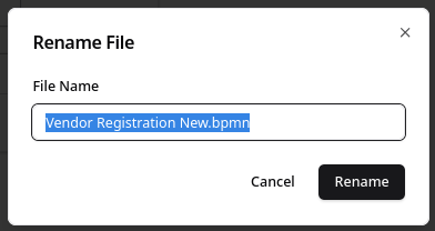 Popup Rename File