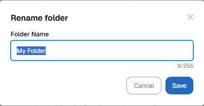 Dropdown Rename Folder