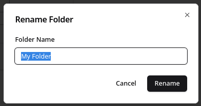 Dropdown Rename Folder