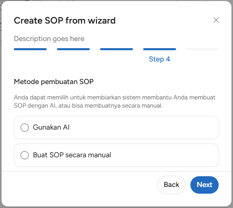 Pop up SOP Wizard