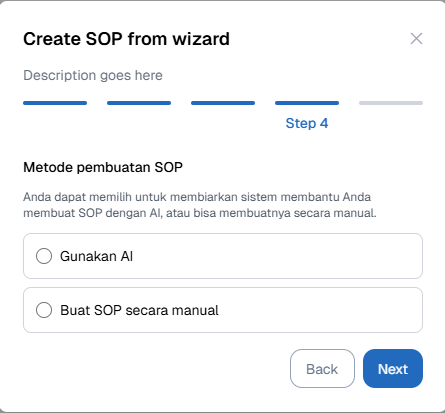 Pop up SOP Wizard