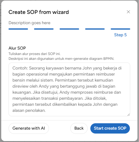 Pop up SOP Wizard AI