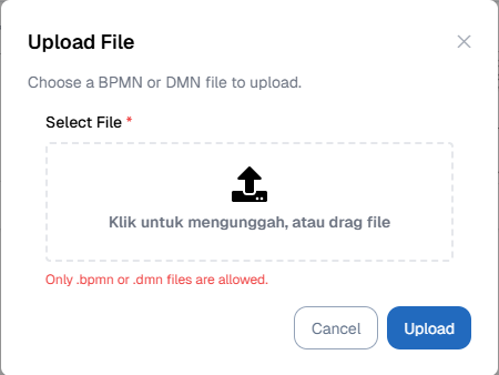 Pop up Upload File