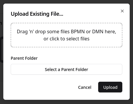 Pop up Upload File