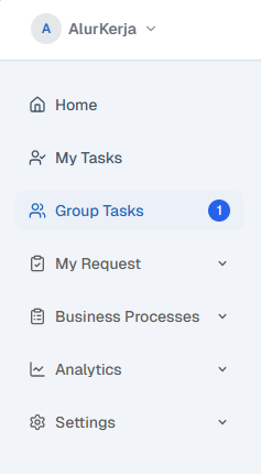 Group Task Menu