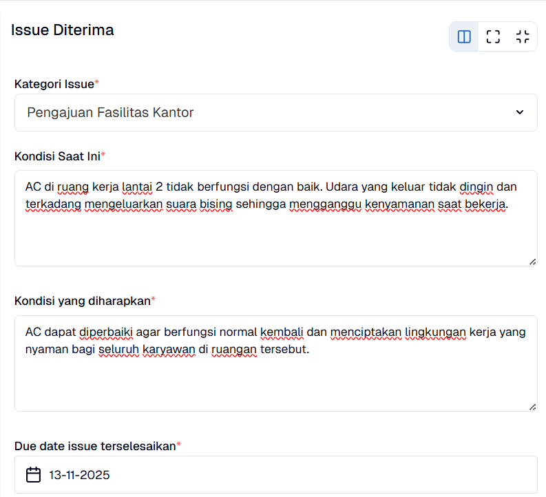 Menampilkan halaman Start Process