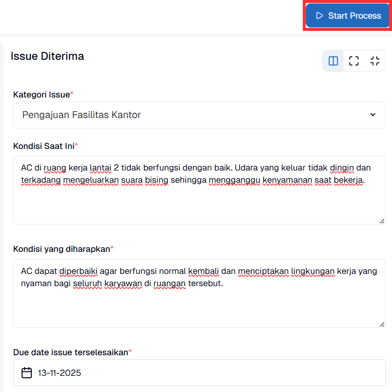Klik tombol Start Process
