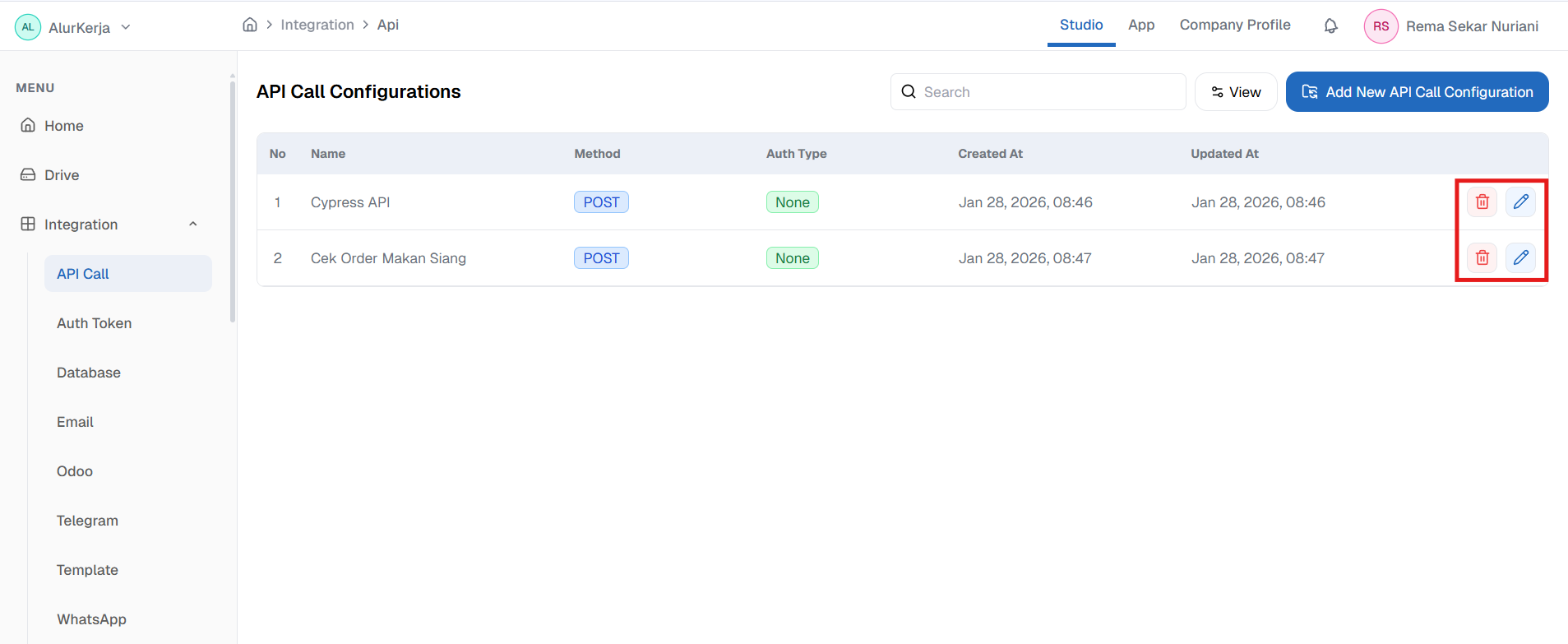 Action API OnPremise,