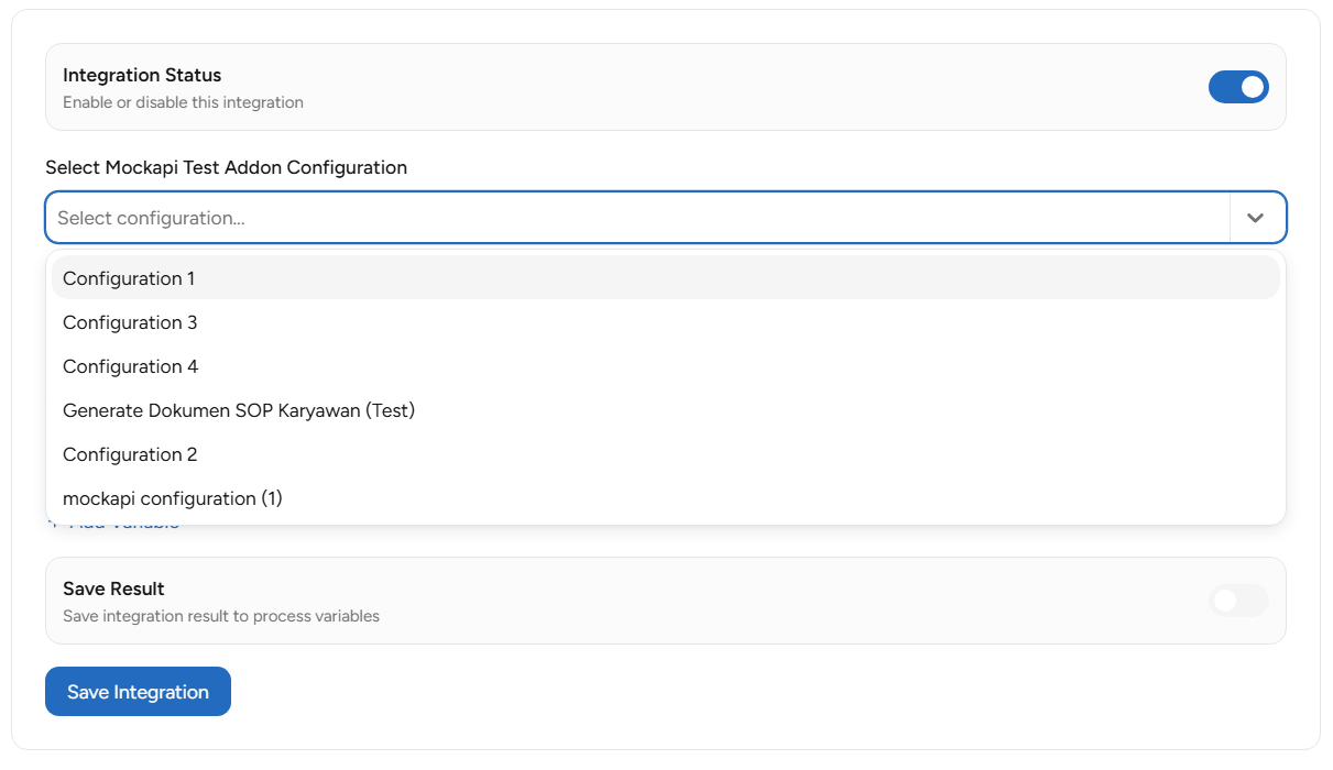 Action Integrations Addon,
