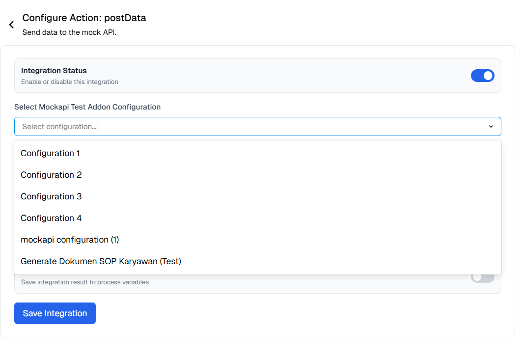 Action Integrations Addon,
