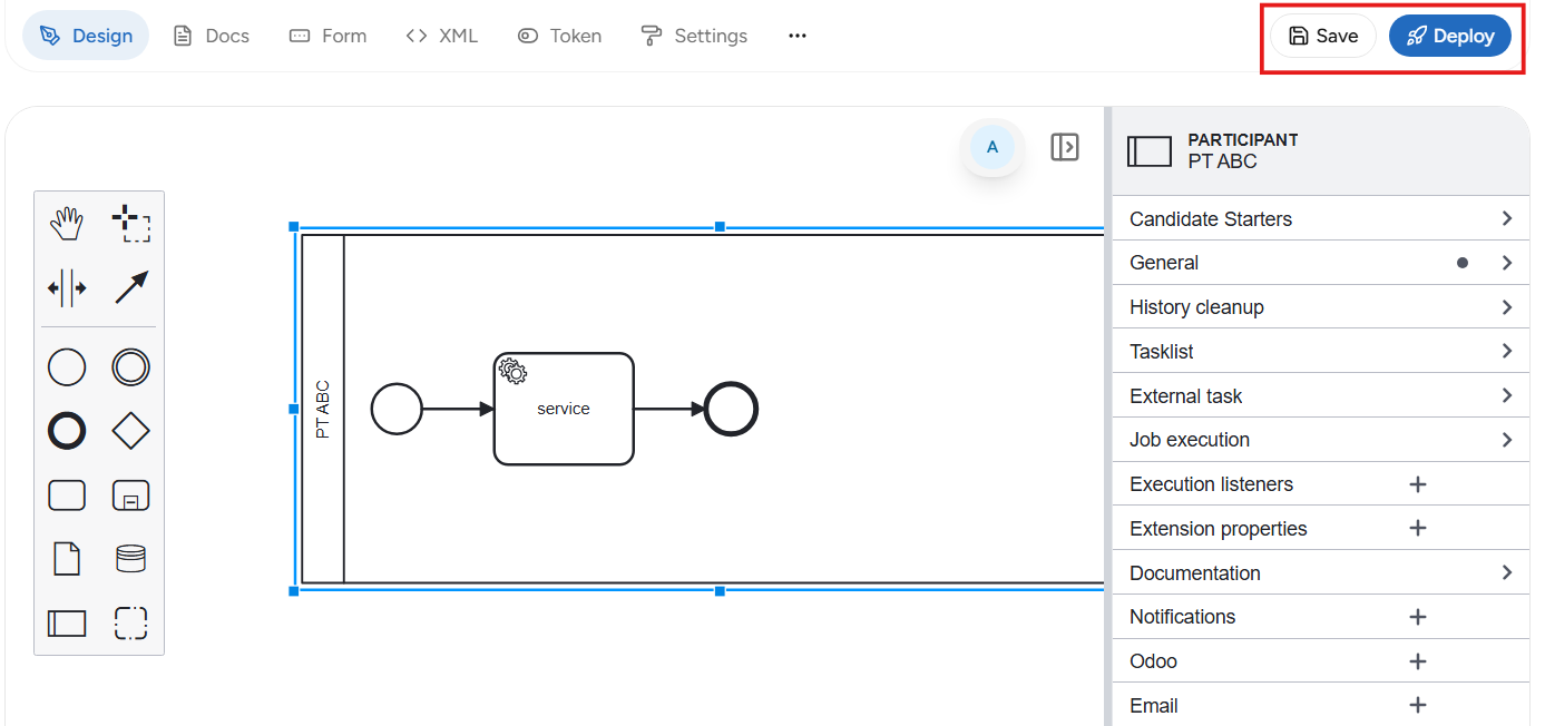Action Save and Deploy Integrations Addon,