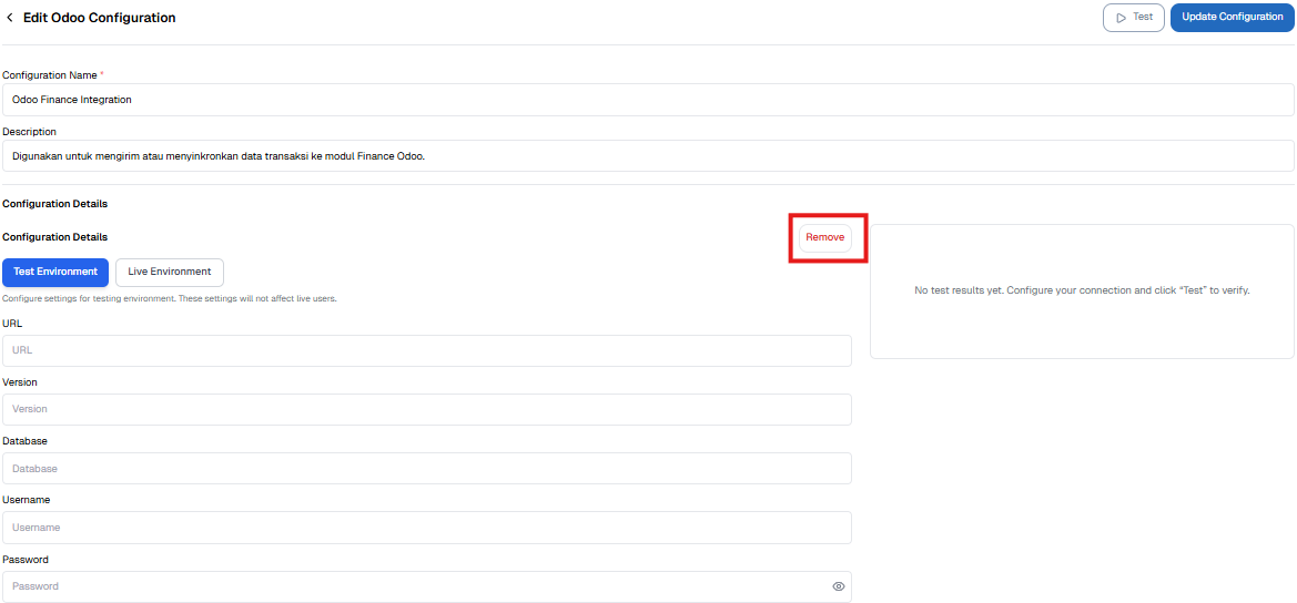 Tombol Remove Konfigurasi Odoo