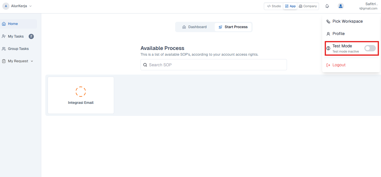Deploy App Email,