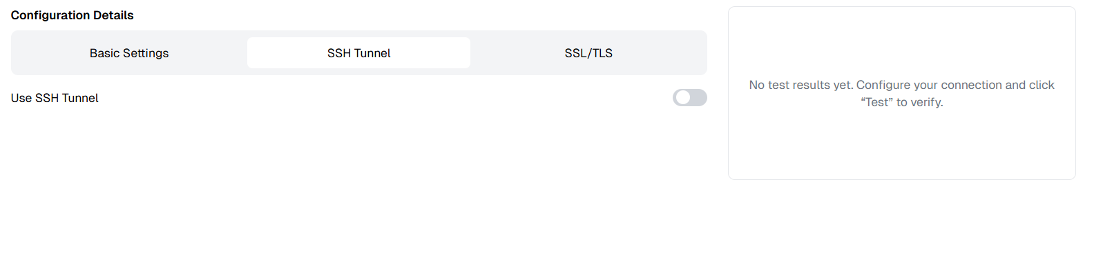 Add New Configuration DB SSH Tunnel OnPremise,
