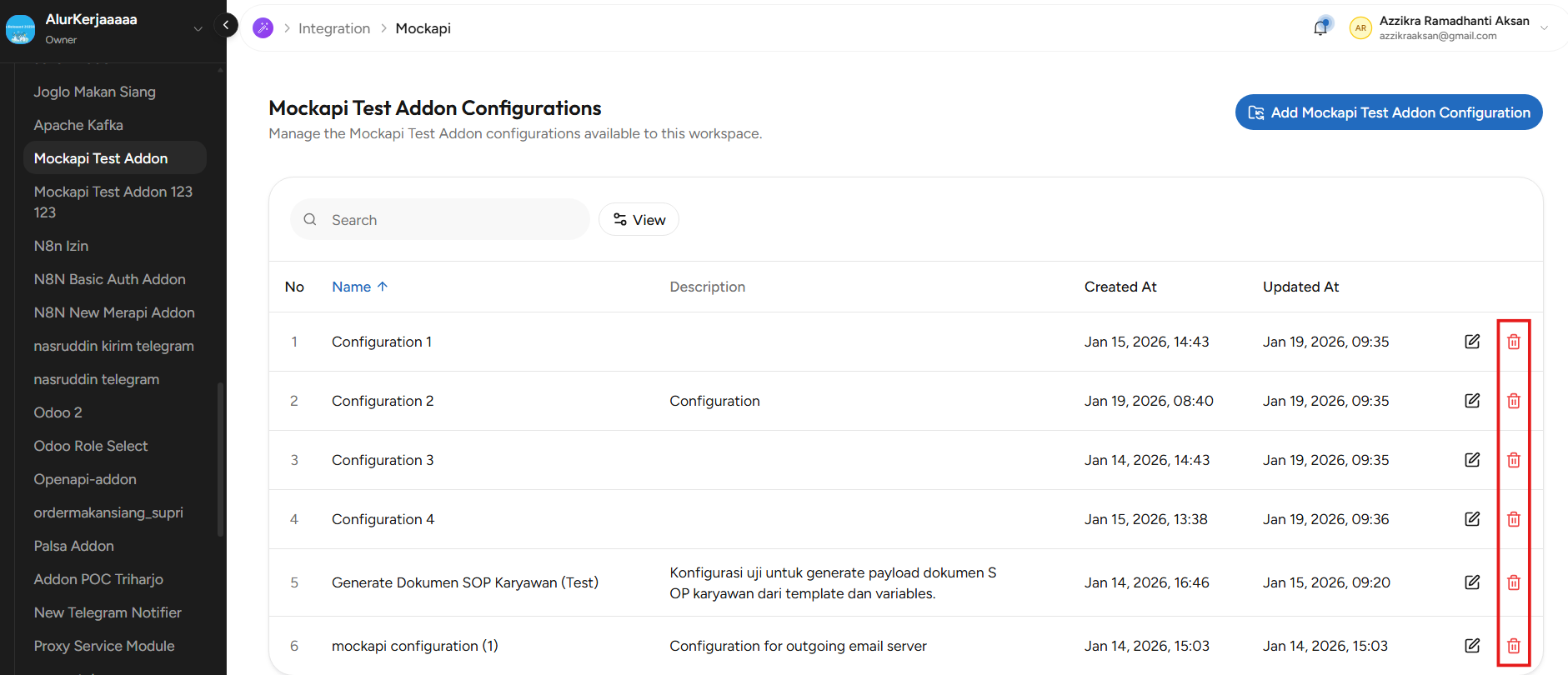 Remove Configuration Addon