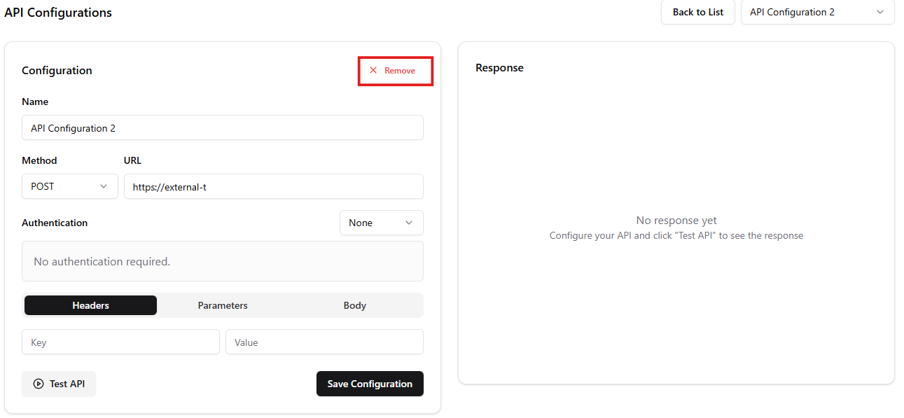 Remove Configuration API,