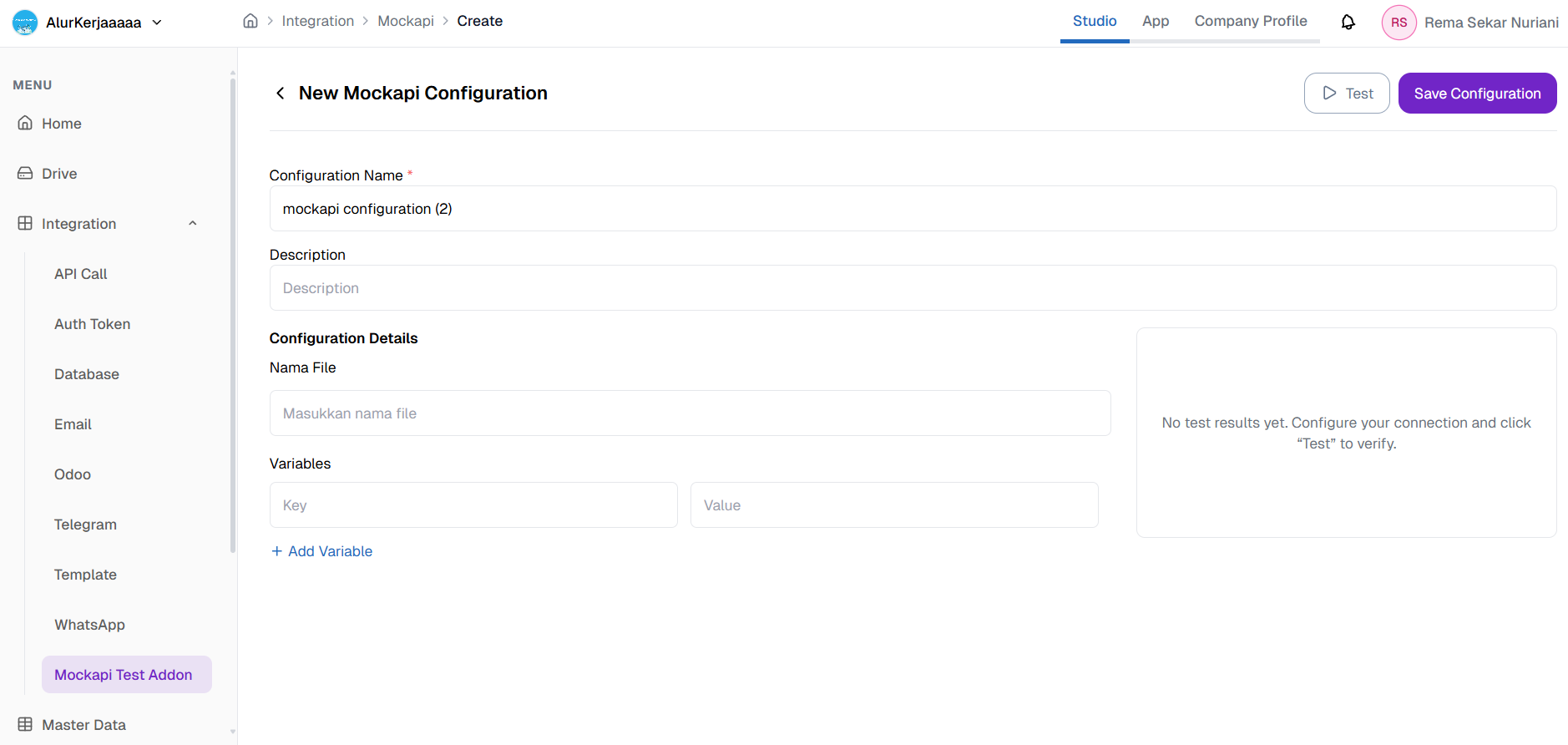 Add New Configuration Addon,