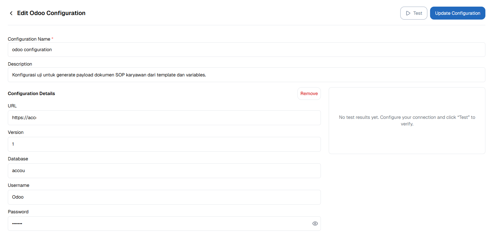 Configuration Odoo OnPremise,
