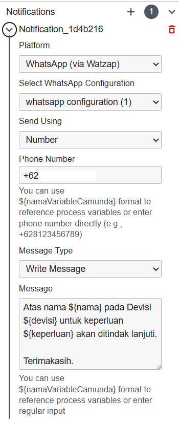 Konfigurasi API Request OnPremise,