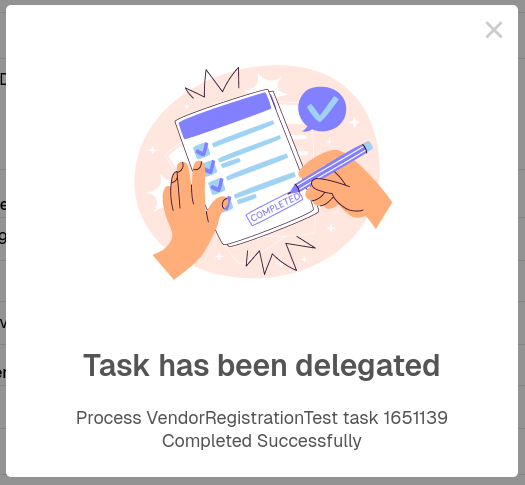 My Task Delegate Success