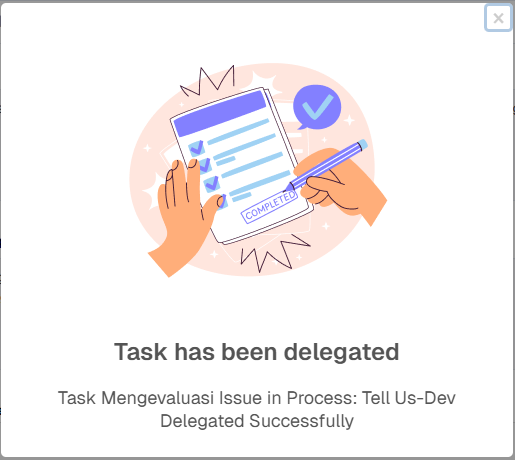 My Task Delegate Success