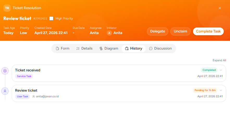 My Task History