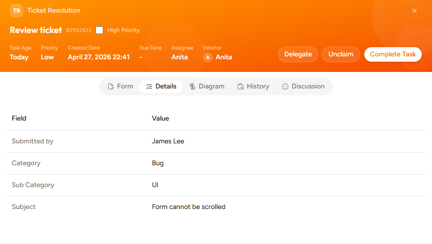 My Task Detail