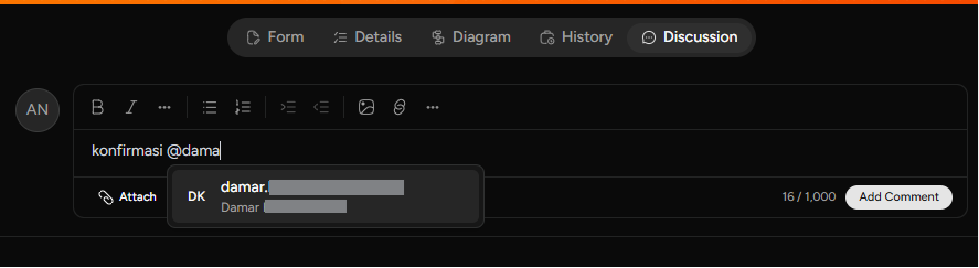 Fitur Mention di Input Pesan