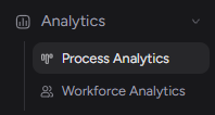 Analytics Menu