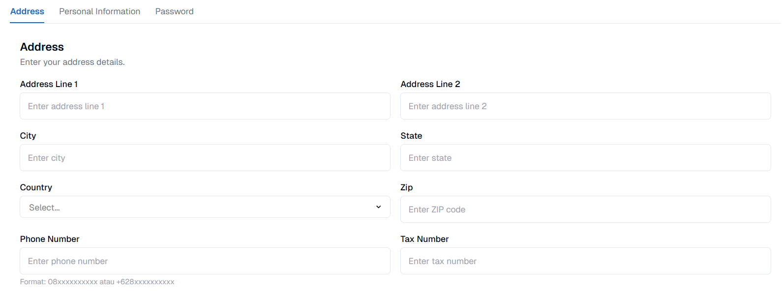 Profile Page Address