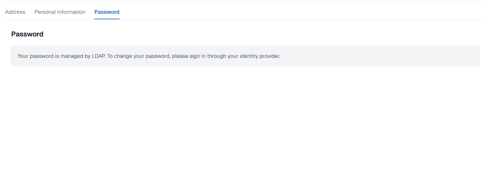 Profile Personal Information