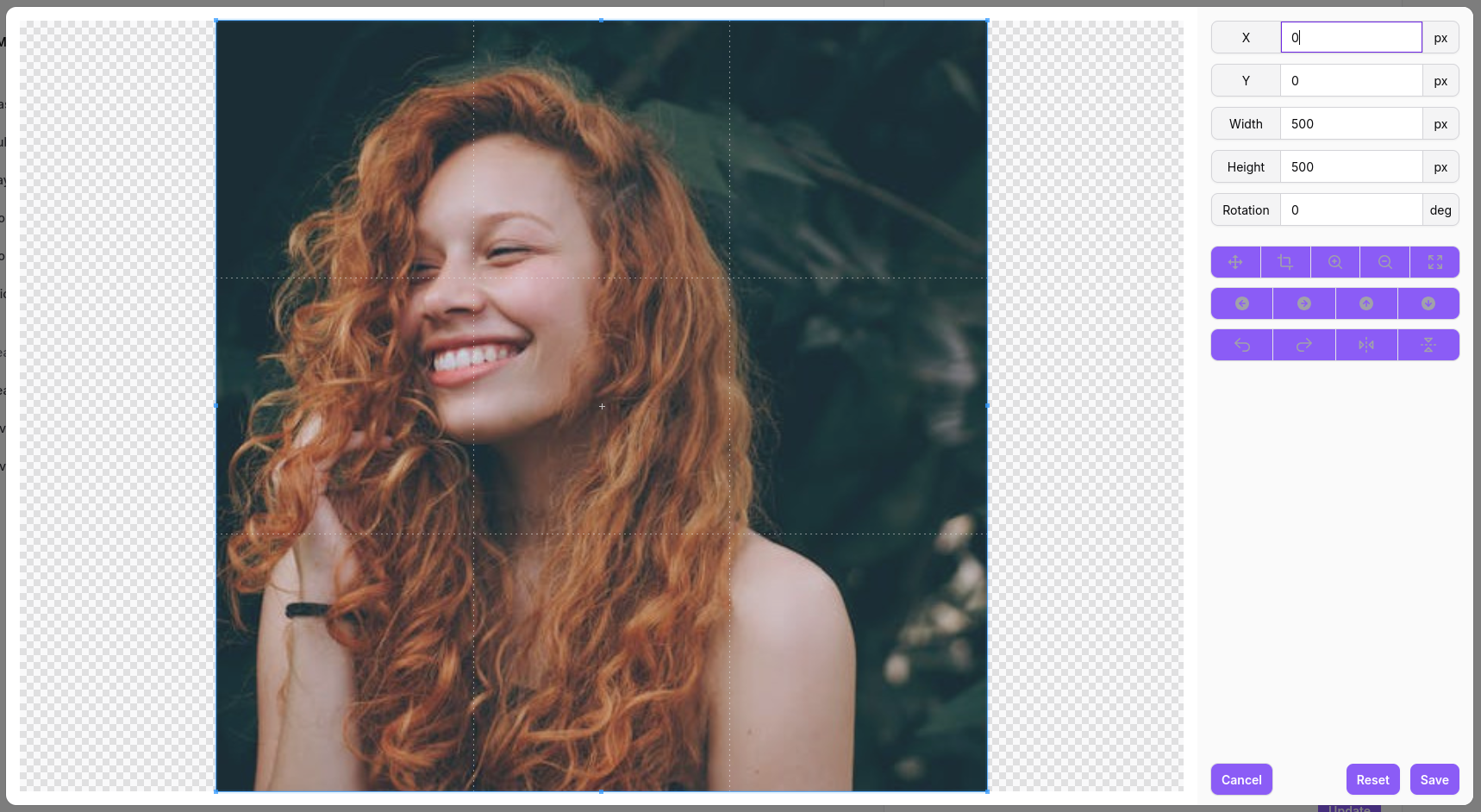 Profile Page Edit Image