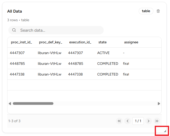 Resize Dashboard OnPremise