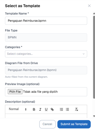 Form Select as Template