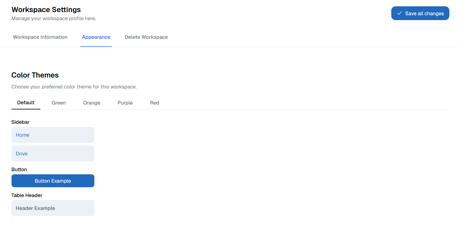 Appearance Workspace OnPremise