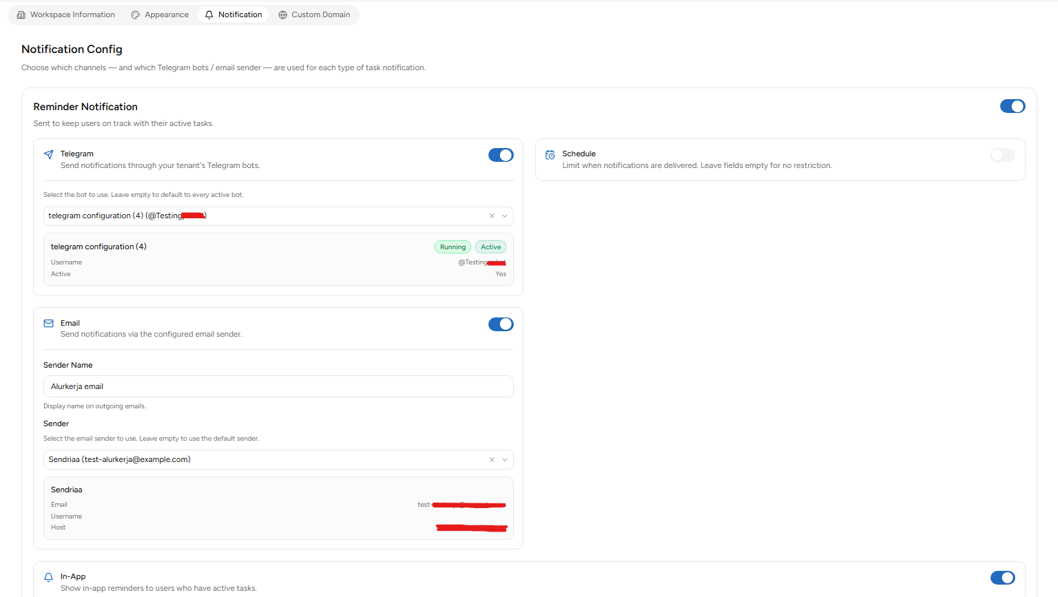 Tab Notification